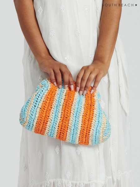 South Beach Orange Multi Dumpling Clutch (W66163) | AZN 75