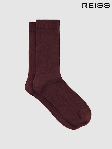 Reiss Felicia Cotton Blend Ribbed Loafer Socks (W66185) | 23 €
