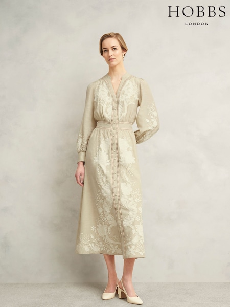 Hobbs Natural Frida Dress (W66233) | €352