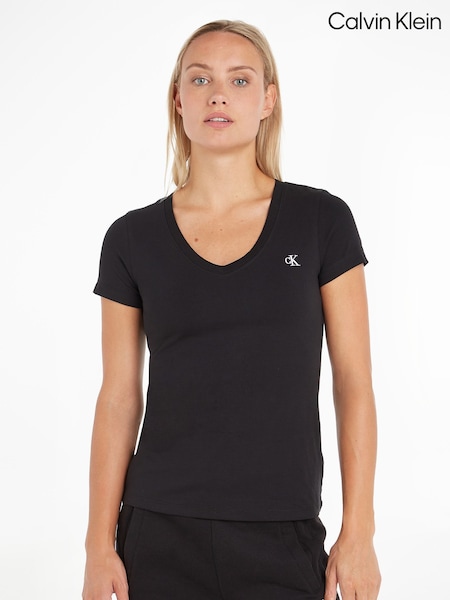 Calvin Klein Black Slim V-Neck T-Shirt (W66430) | €50