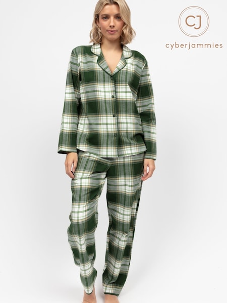 Cyberjammies Green Long Sleeved Check Pyjamas Set (W66481) | €69
