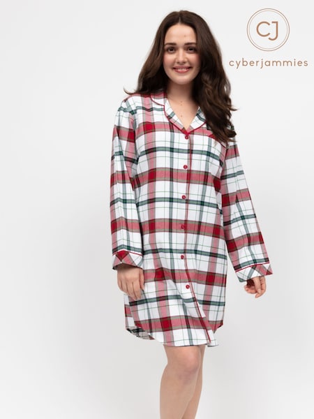Cyberjammies Red Long Sleeve Check Nightshirt (W66482) | €42