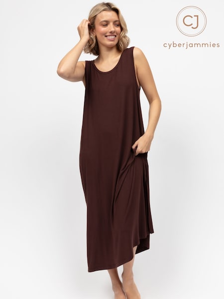 Cyberjammies Brown Jersey Long Nightdress (W66490) | €44