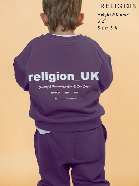 Religion Purple Oversized Sweatshirt (W66635) | €33