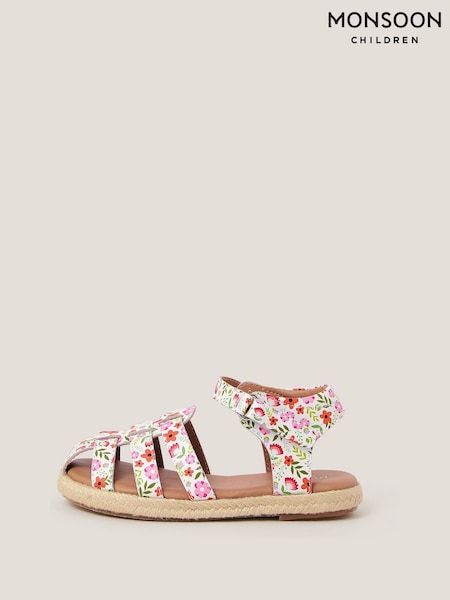Closed Toe Floral Strappy Sandals (W66693) | €33 - €37