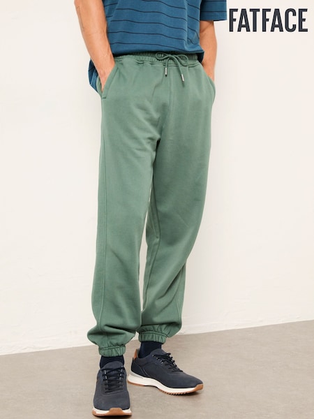 أخضر سادة - FatFace Cuffed Joggers (W66754) | ‏230 د.إ.‏