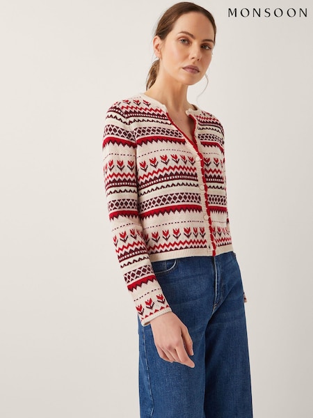 Monsoon Juno Floral Fair Print Isle Cardigan (W66920) | R$ 680