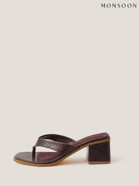 Monsoon Red Tilly Toe Thong Mules (W66924) | OMR30