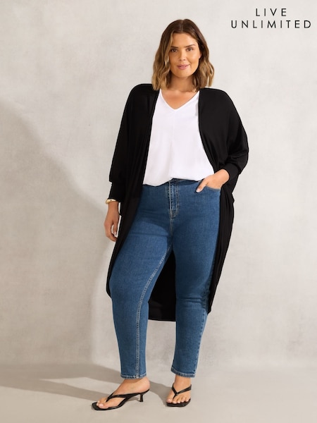 Live Unlimited Black Longline Cardigan (W66984) | €78