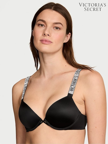 Victoria's Secret Black Push Up Shine Strap Bra (W67134) | €88