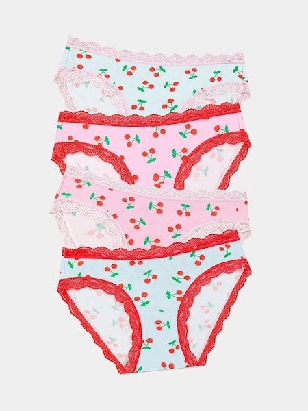 Stripe & Stare Blue Classic Knickers 4 Pack (W67156) | 71 €