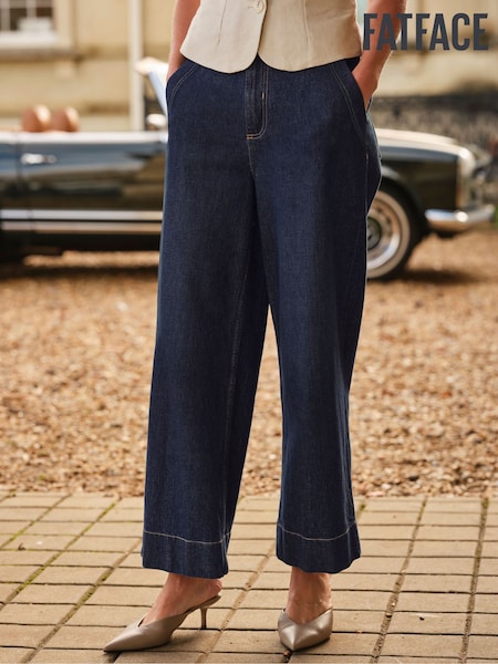 FatFace Reki Indigo Blue Wide Leg Jeans (W67168) | AED379