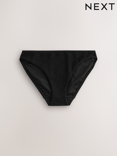 Black Crinkle High Leg Bikini Bottoms (W67227) | €20.50