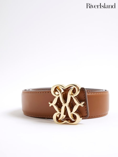 River Island Brown Swirl Buckle Belt (W67504) | R$ 195