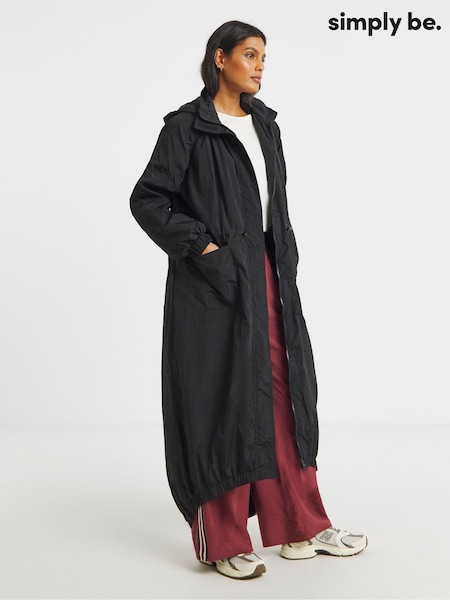 Simply Be Black Pocket Detail Parachute Parka (W67618) | €86