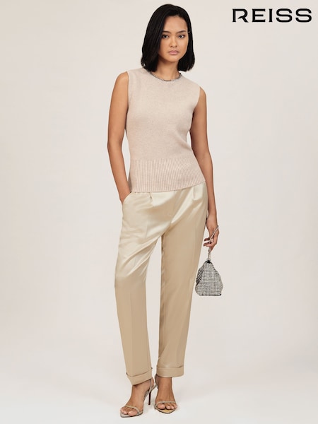 Reiss Neutral Celia Trousers (W67657) | AED1,080