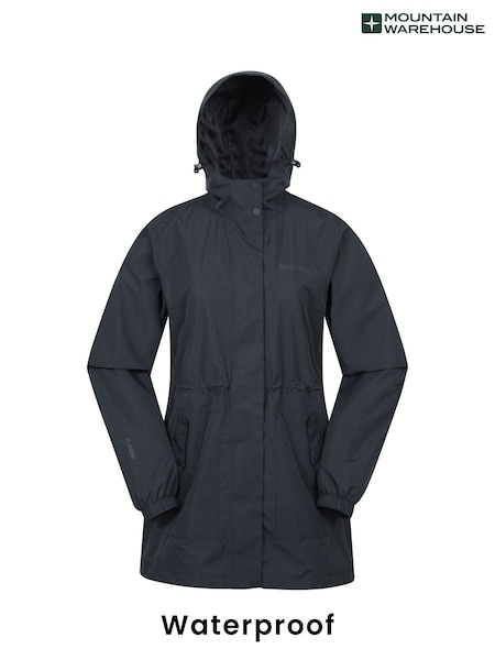 أسود - Mountain Warehouse Womens Rainfall Waterproof Jacket (W67709) | ‏338 د.إ.‏