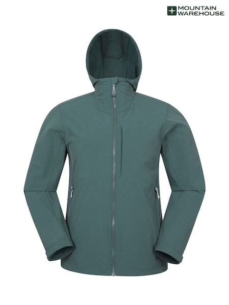 Grün - Mountain Warehouse Mens Retreat Water Resistant Packable Softshell Jacket (W67775) | 87 €