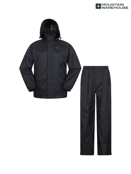 Mountain Warehouse Black Mens Pakka Jacket and Joggers Set (W67782) | R$ 445