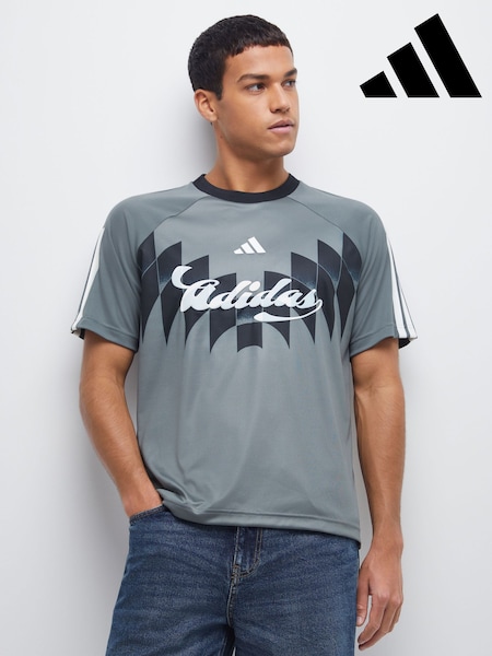 رمادي - adidas House Of Tiro X Common Goal Jersey T-Shirt (W67846) | ‏204 د.إ.‏