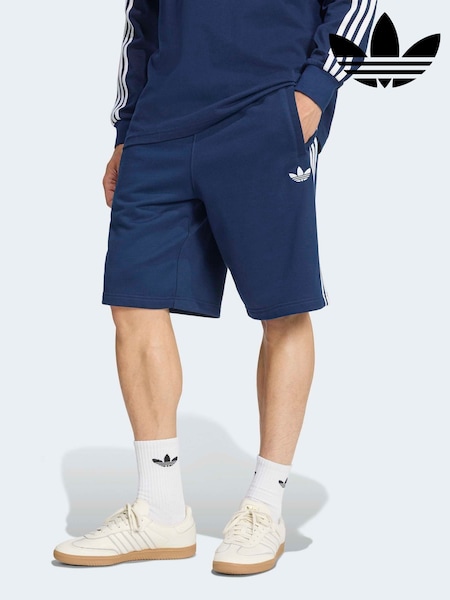 adidas Originals Blue 3 Stripes Shorts (W67979) | AED204