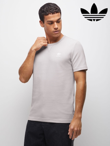 adidas Originals Grey Trefoil Essentials Waffle T-Shirt (W67980) | €37