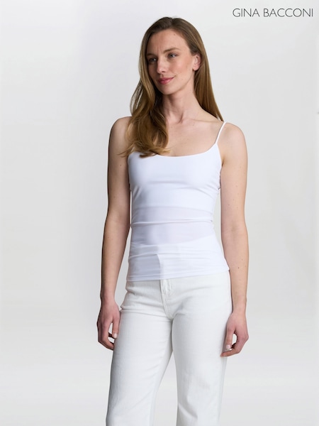 Gina Bacconi White Vest With Bra Shelf (W68041) | AZN 73