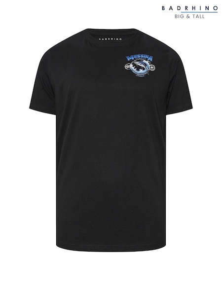 BadRhino Big & Tall Black Messina T-Shirt (W68049) | AED116
