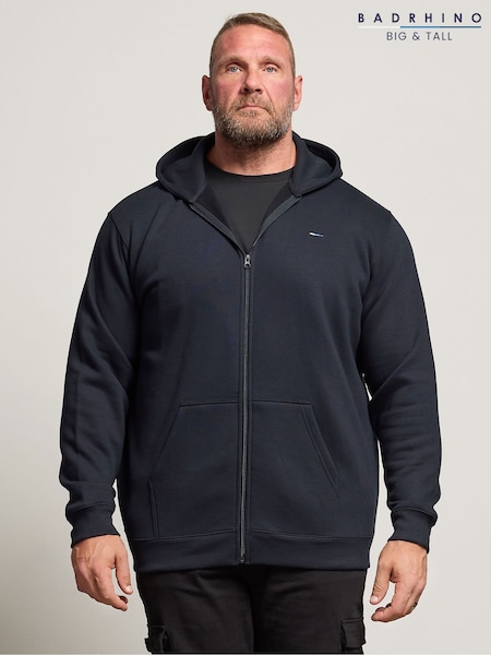 BadRhino Big & Tall Blue Zip Through Hoodie (W68053) | €42