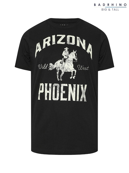BadRhino Big & Tall Black Arizona Pheonix T-Shirt (W68055) | R$ 195
