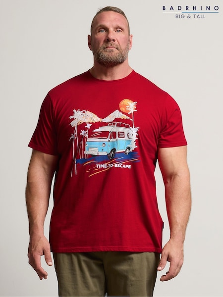 BadRhino Big & Tall Red Camper T-Shirt (W68067) | €29