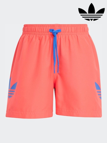 أحمر - adidas Trefoil 3-Stripes Swim Shorts Kids (W68075) | ‏163 د.إ.‏
