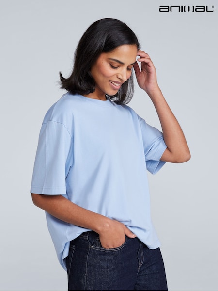 Animal Light Blue Womens Relaxed Fit Idol T-Shirt (W68129) | R$ 215