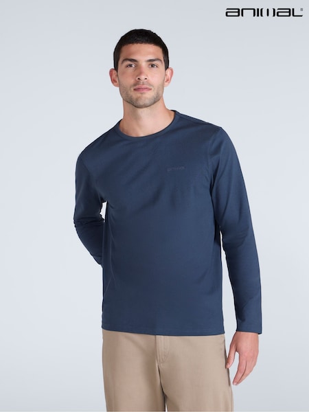 Animal Blue Mens Otis Long Sleeve T-Shirt (W68144) | €50