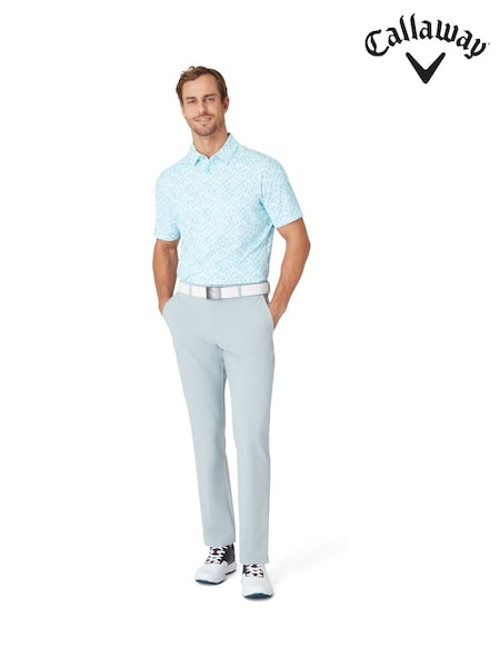 Callaway Apparel Blue Kaleidoscope Chev Polo Shirt (W68183) | AZN 125