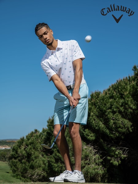 Callaway Apparel All-Over Birdie White Polo Shirt (W68190) | 3 004 грн