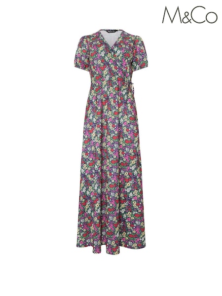 M&Co Ditsy Maxi Wrap Dress (W68450) | 61 €
