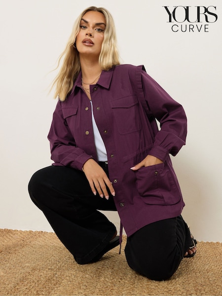 Yours Curve Purple Carpenter Jacket (W68458) | €52