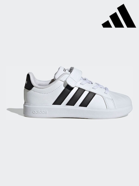 Valkoinen - adidas Street Talk Elastic Lace Kids Trainers (W68515) | €52