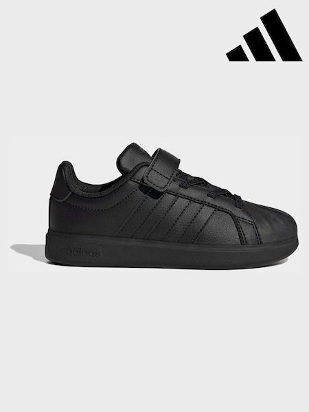 adidas Black Street Talk Elastic Lace Kids Trainers (W68578) | €45