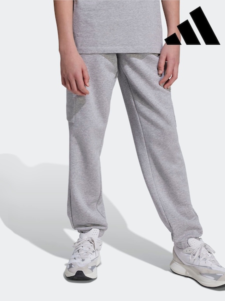 adidas Grey Essentials Cargo Kids Joggers (W68669) | AED146