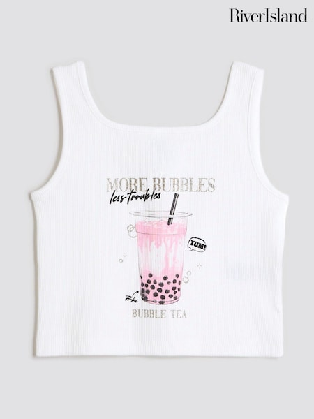 River Island Girls Bubble T-Shirt Tank Top (W69073) | 112 LEI