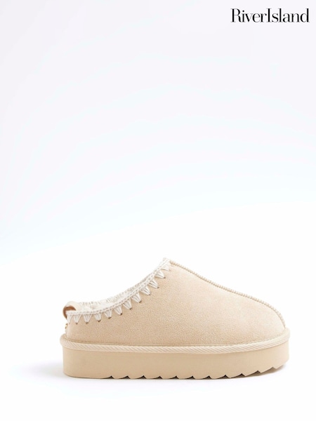 River Island Brown Girls Whipstitch Slippers (W69080) | € 31