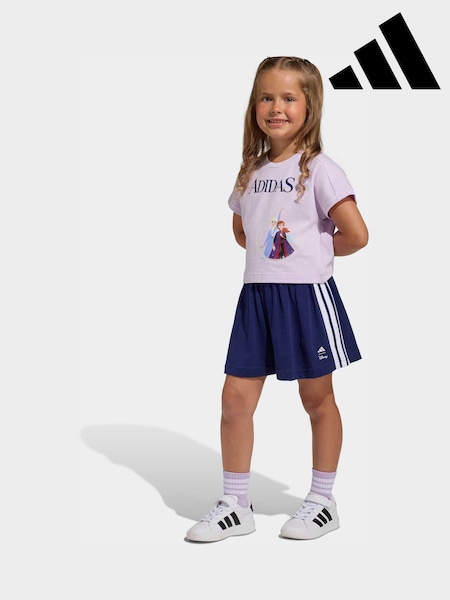 adidas Purple Disney Frozen Top and Shorts Little Kids Set (W69100) | 254 SAR