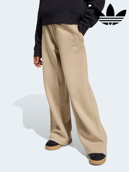 Ruskea - adidas Originals Wide Leg Kids Joggers (W69169) | €44
