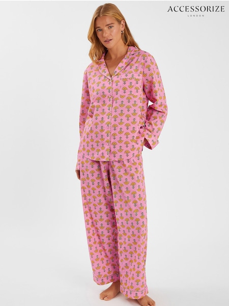 Accessorize Marigold Print Long Pyjamas Set (W69201) | ‏348 ر.ق.