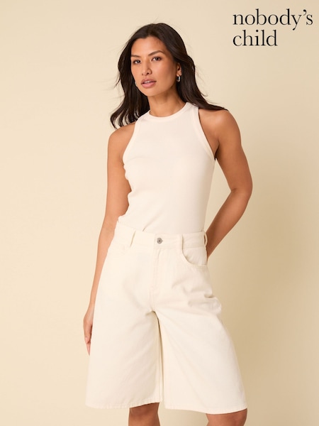 Nobodys Child White A-Line Bermuda Shorts (W69210) | €91