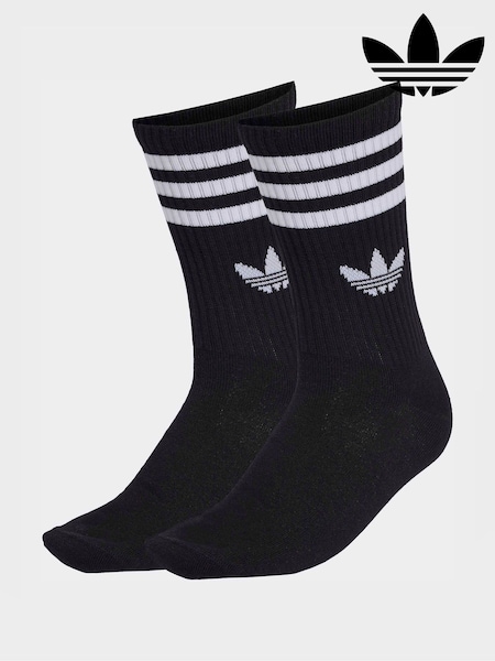 adidas originals Black 3-Stripe Crew Socks 10 Pack (W69237) | AED175