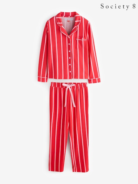 Society 8 Red Matching Family Stripes Pyjamas Set (W69382) | €35