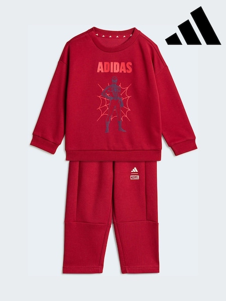 adidas Red Marvel Spider-Man Sweatshirt and Jogger Infant Set (W69522) | €50